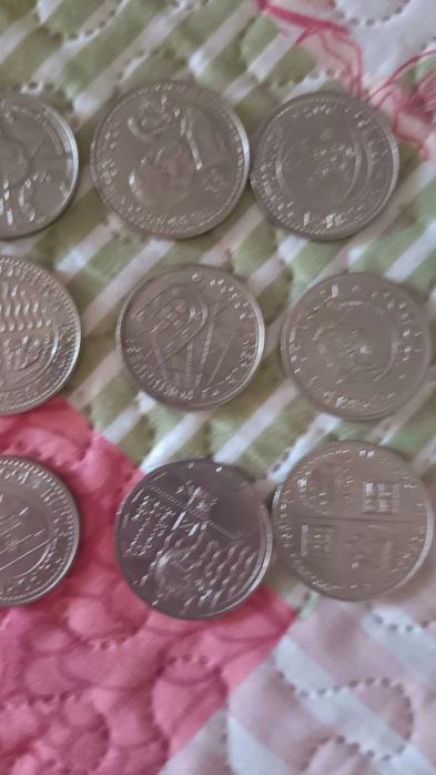 10 Moedas de prata 100 e 200 escudos