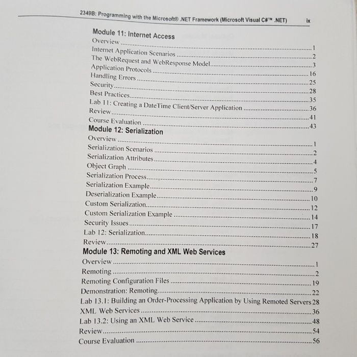 Microsoft Official Course 2349B Programming with Microsoft .NET Frame.