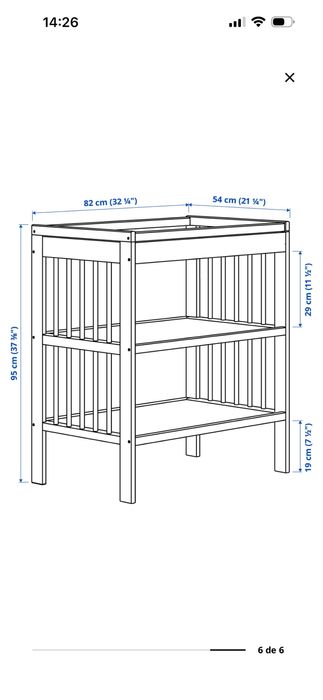 Trocador/Muda fraldas do Ikea