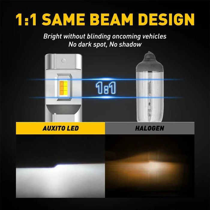 Лед Auxito LED H11 H9 H8 hb3 hb4  автолампы 12Vсветодиодные н11  лед