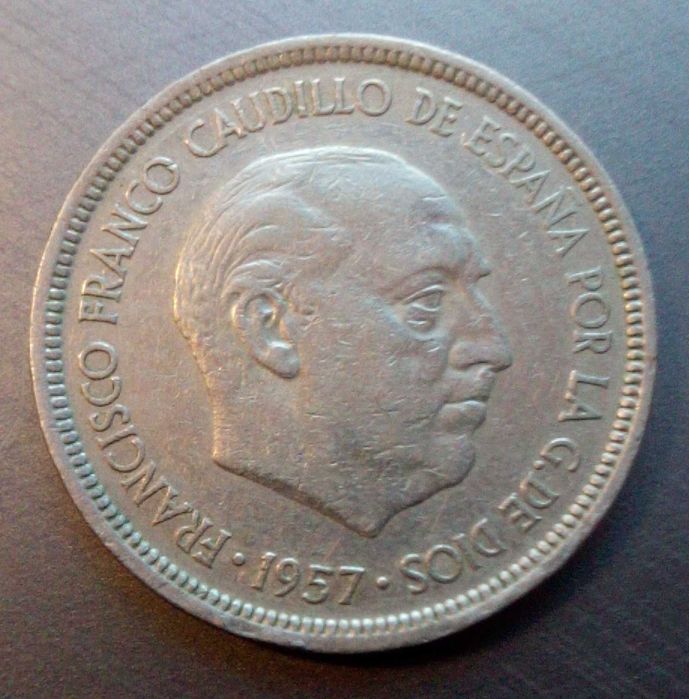 Moeda de 5 Pesetas - 1957