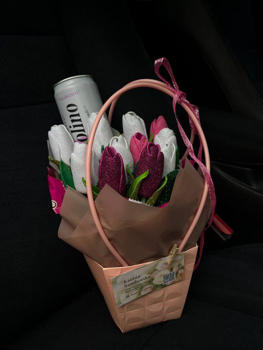 Букети з атласної стрічки