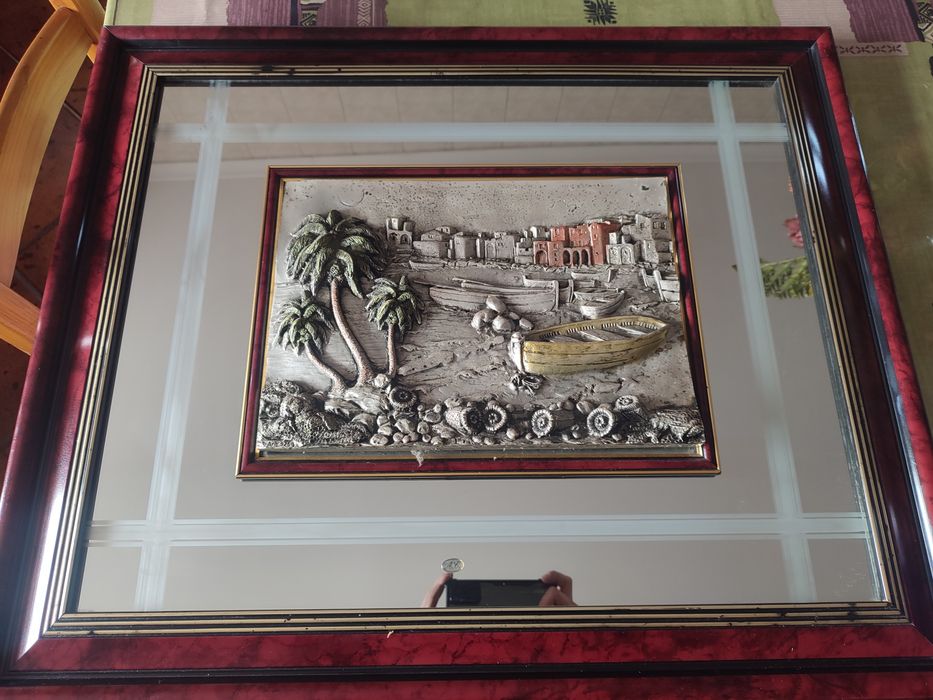 2 Quadros com espelho moda antiga