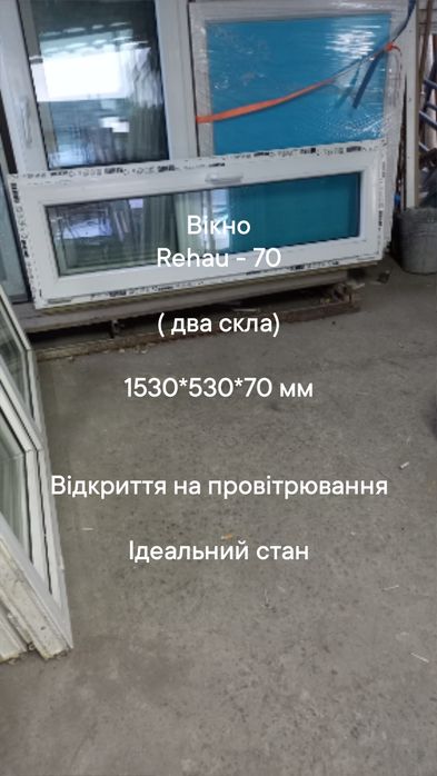 Окно / вікно ш.570* в.1500мм, відкриття праворуч + провітрювання