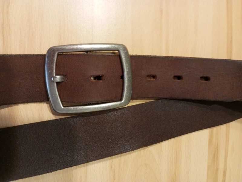 Męski skórzany pasek w kolorze brązowym rozm. 85-100