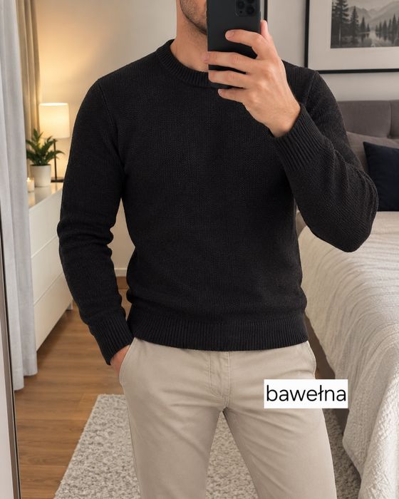 Czarny sweterek H&M Xs