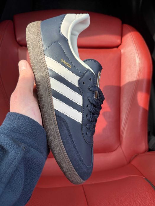 (ОПЛАТА ПІСЛЯ ОГЛЯДУ)Adidas Samba Blue White Адідас Самба Синьо-білі