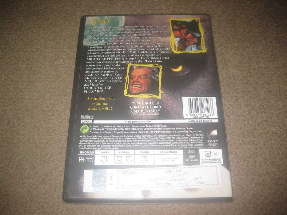 DVD "Wolf" starring Jack Nicholson/Rare!64751311291265121