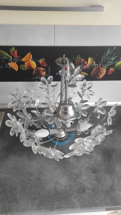 Żyrandol szkło kryształowe