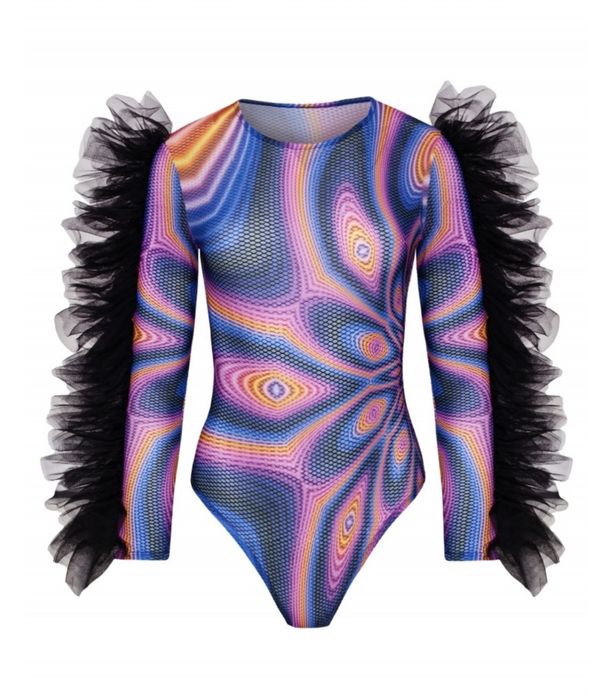 BE TRASH psychedelic body M techno rave cyberpunk neon NOWE 600 PLN