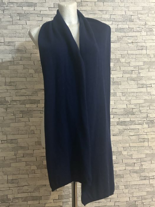 WoolOvers  szalik granatowy merino+ kaszmir