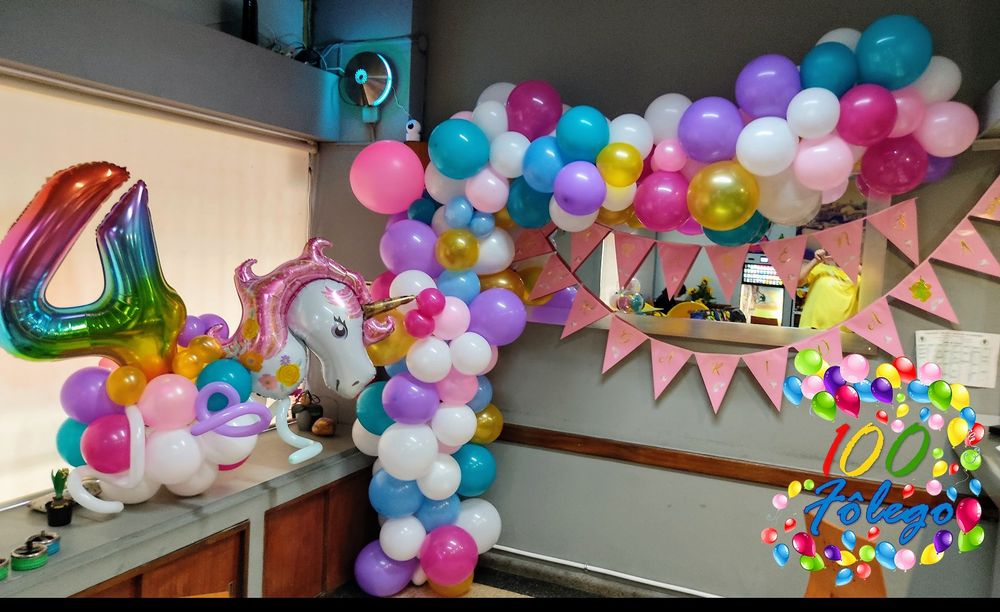 Decoração de festas, com balões