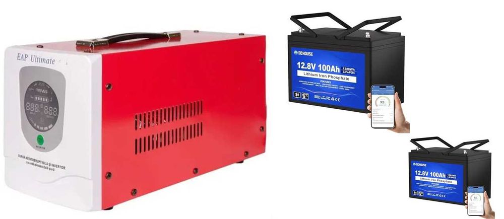 Готові комплекти безперебійного живлення  + LiFePO4 500W/700W/1050W