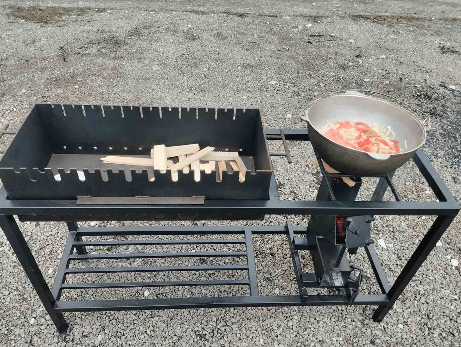 Мангал з турбопічю для кемпінгу