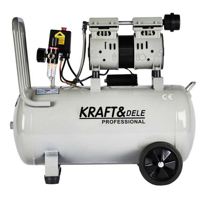 KOMPRESOR 50L bezolejowy 2 TŁOKI 2 POMPY SPREŻARKA 230V separator