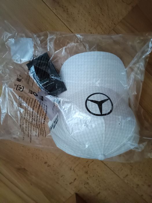 Chapéu Lewis Hamilton Mercedes Branco Selado