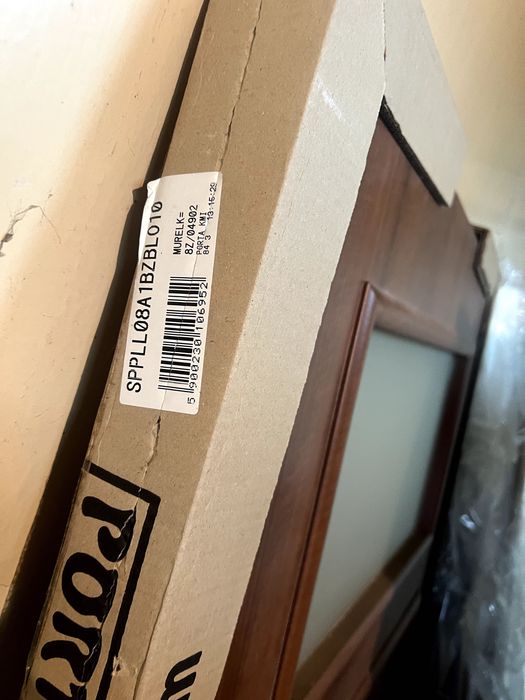 Skrzydło drzwiowe nowe 80x202 brąz/białe