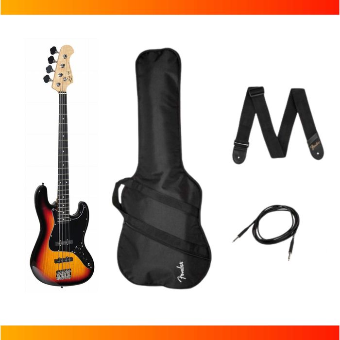 Gitara basowa Ever Play SB Jazz Bass + pokrowiec + pasek + kabel