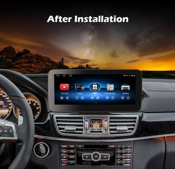 CarPlay Android Auto Radio DAB+ Opcja Bluetooth YouTube Yanosik Android USB GPS WiFi 4G MP3 Mercedes E W212 System NTG4.5 BOSE