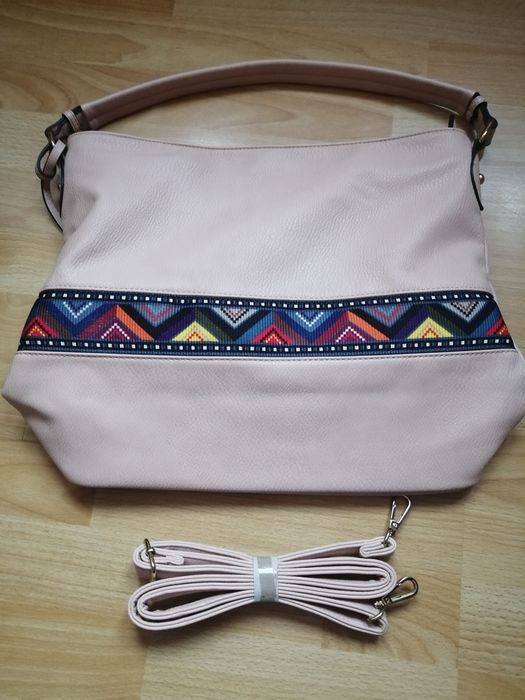 Torebka shopper Jenny Fairy pudrowy róż