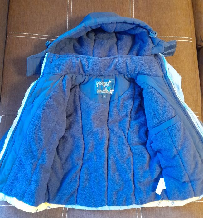 Зимняя очень тёплая на флисе детская курточка