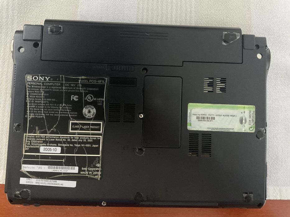 Mały laptop Sony Vayo PCG-4F1L - dysk 1,8’