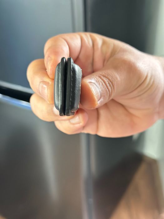 Clipe de dinheiro em couro Harley Davidson com medalhão Bar & Shield