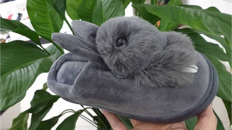 Ślicze Kapcie Zajączki szare 36