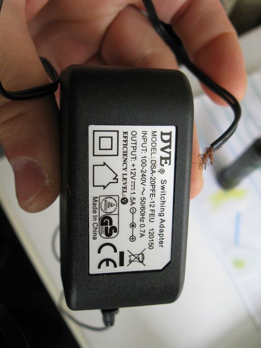 Адаптер, блок питания на 12 Вольт, 1.5 Ампер DVE модель DSA-15P-12 EU ...