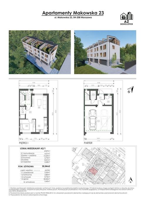 Komfortowe mieszkanie bezczynszowe 35,54 m² z garażem, bez prowizji - Widok 5