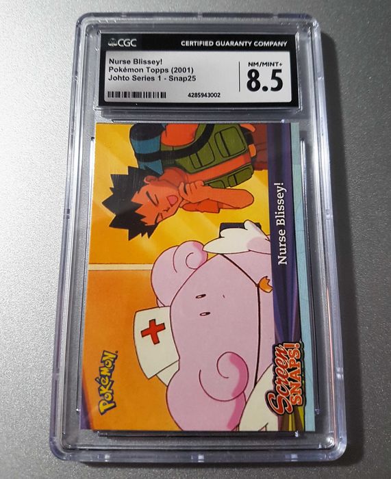 Nurse Blissey! W Brock - CGC 8.5 - Pokémon Topps 2001