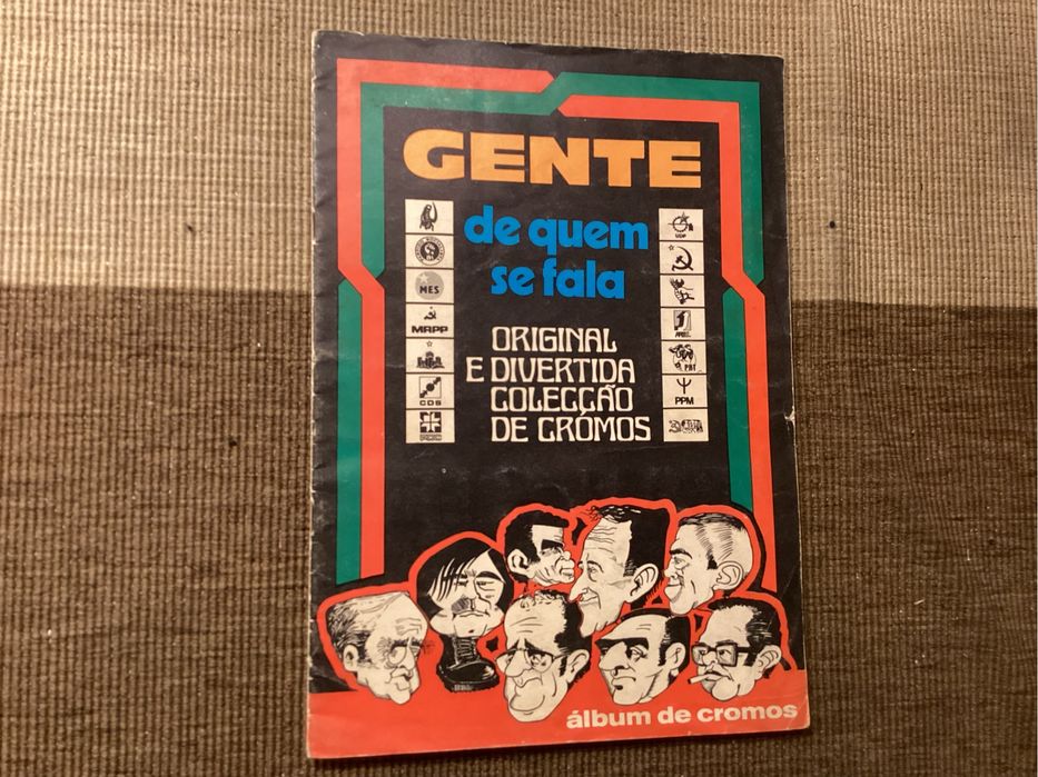 Caderneta de cromos GENTE DE QUEM SE FALA. Políticos 1974/75. Rara.