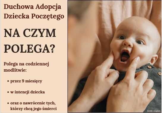 Plakaty Duchowa Adopcja, format B1, papier, 10 sztuk