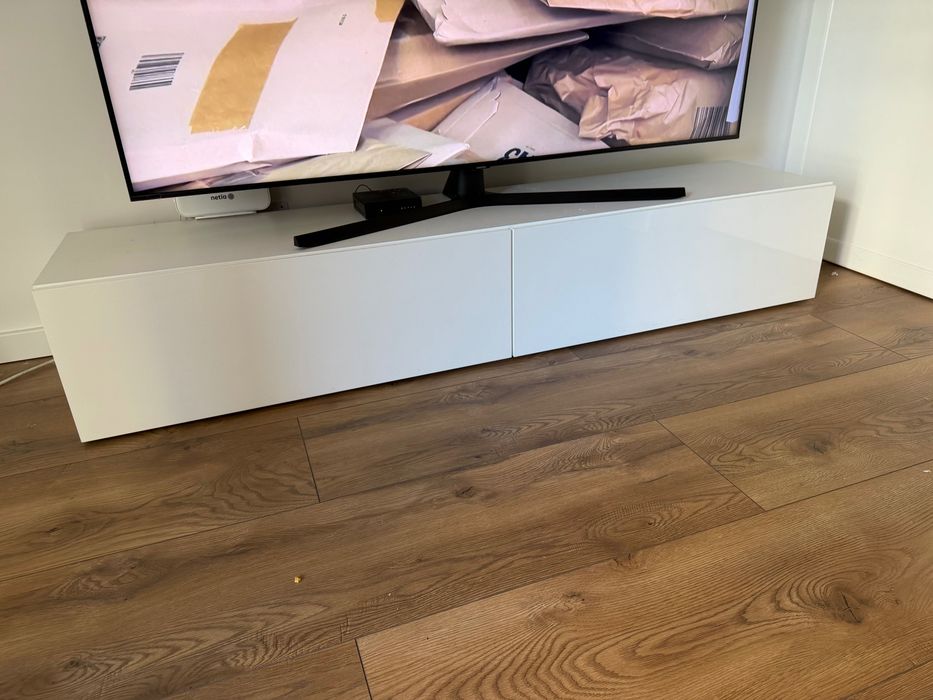 Szafka RTV stojąca wisząca biały połysk 175cm