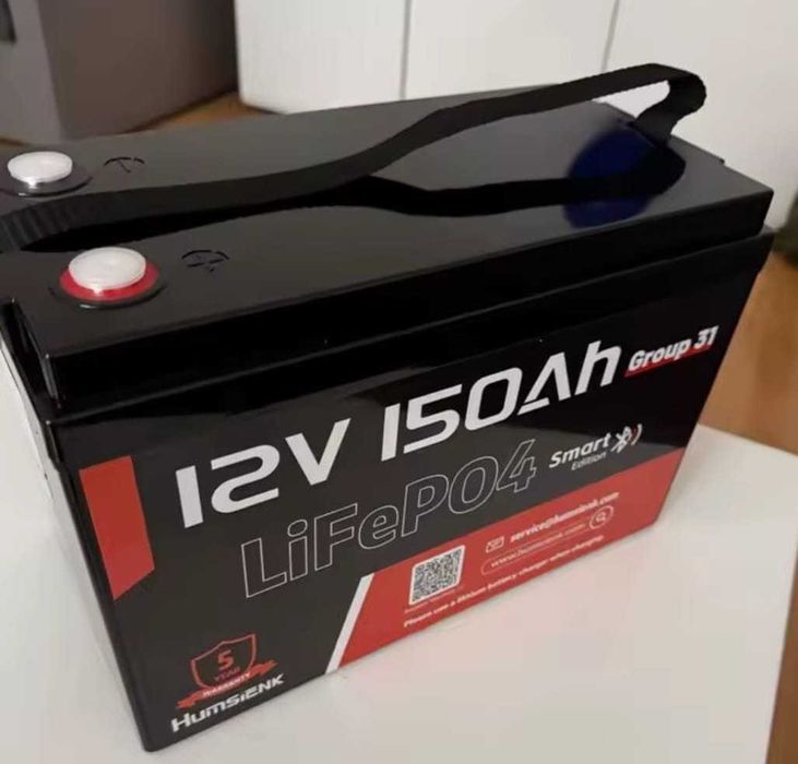 Bateria LiFePO4 Smart 12V 150Ah com BMS 110A – Nova na caixa