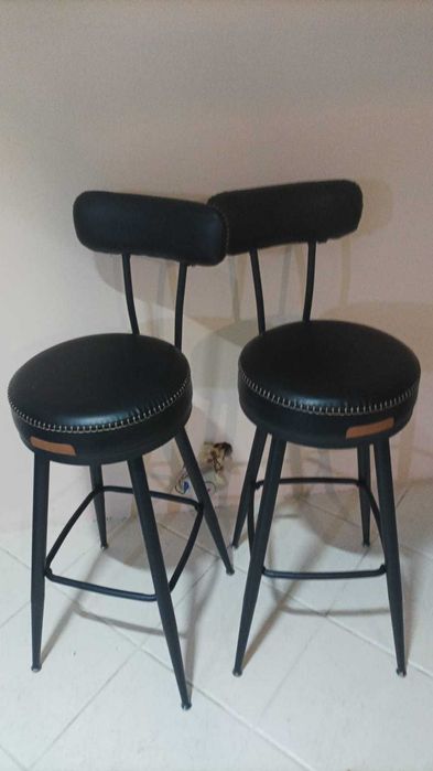 Stołki barowe z oparciem 2 sztuki