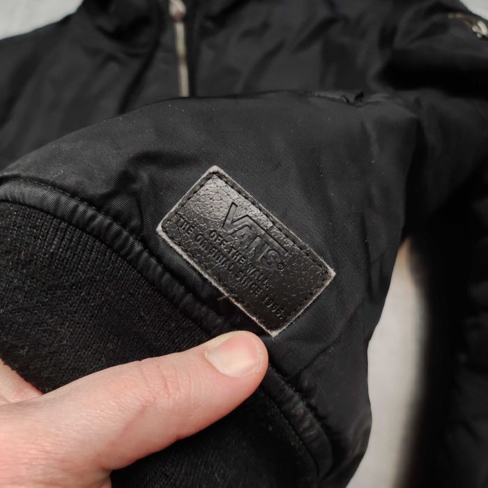 MĘSKA Kurtka Przejściowa Bomber Rozpinana Kaptur Vans Czarna Pocket