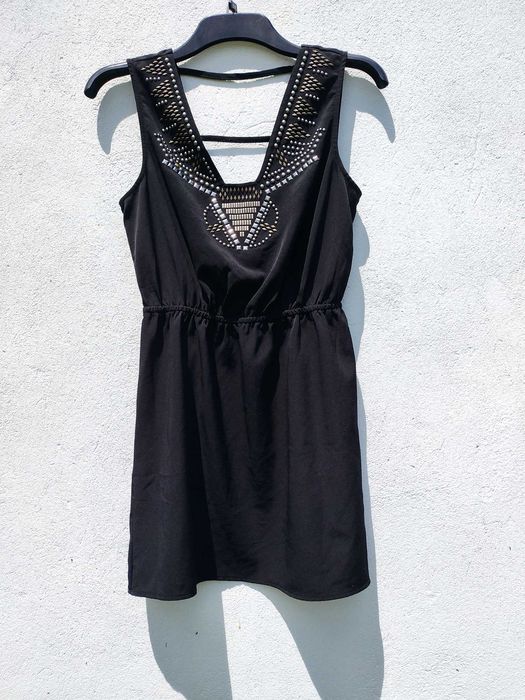 Короткое чёрное стильное платье бренда Ecotē Urban Outfitters S