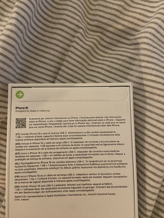 Iphone 16 128gb SELADO cor preto