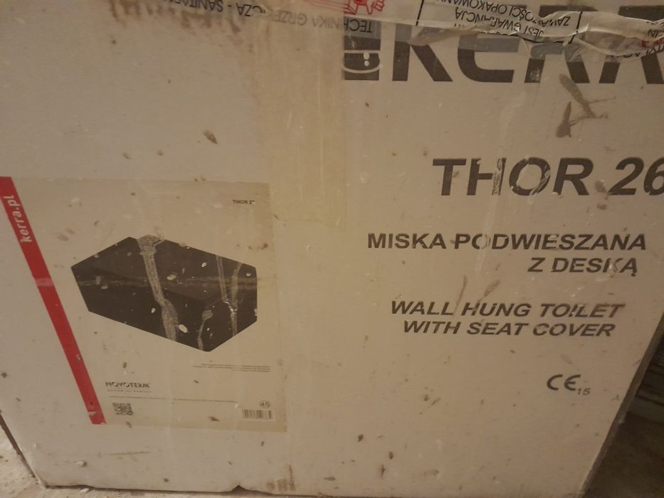 Sedes, czarna miska WC KERRA Thor ceramiczna NOWA