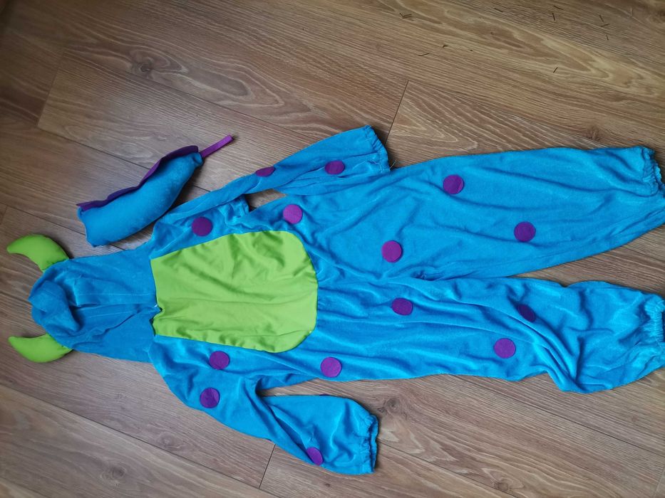 Przebranie strój niebieski smok / dinozaur / kostium stworka