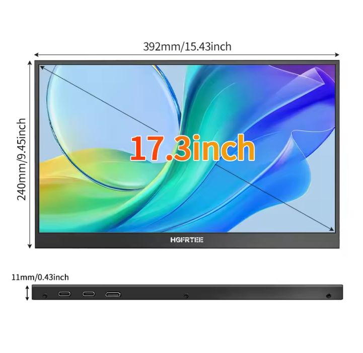 Монітор 17.3 з підставкою екран з динаміками
