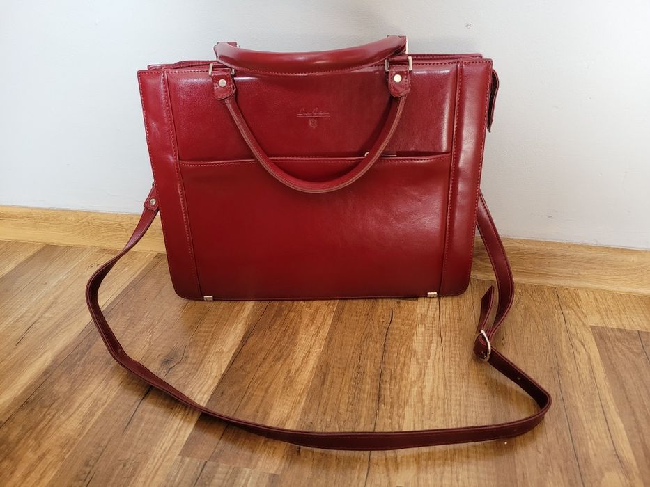 Teczka skórzana bordowa Leather Collection