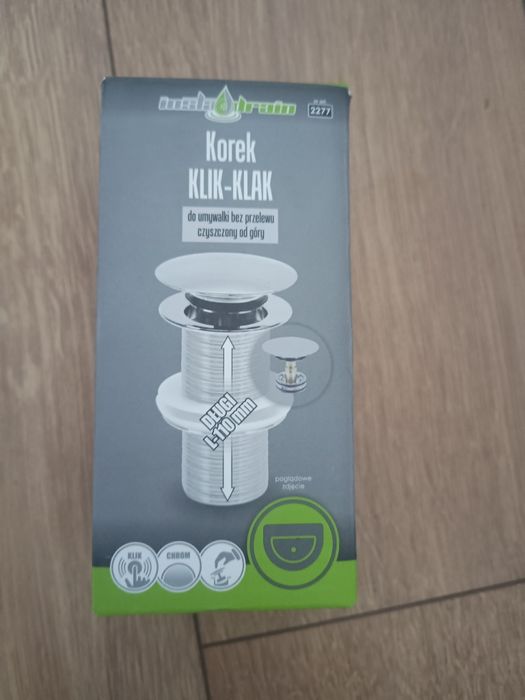 Korek do umywalki klik klak nowy insta drain nowy