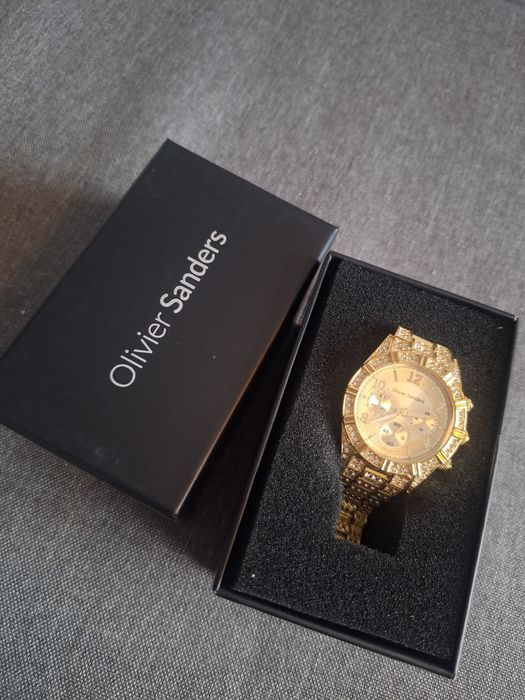 Zegarek Olivier Sanders (Złoty/Kryształki)