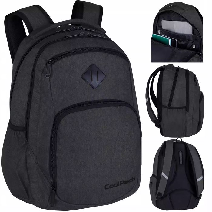 Plecak 2-komorowy Coolpack Break SNOW BLACK. Patio