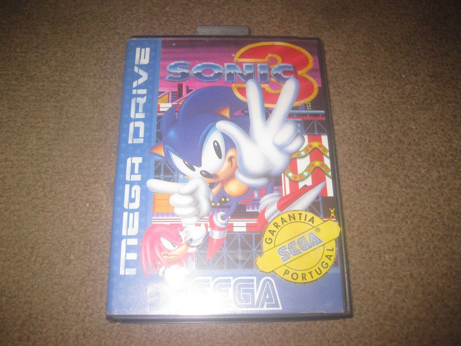 Jogo "Sonic 3" para Sega Mega Drive/Completo/Com 2 Manuais!