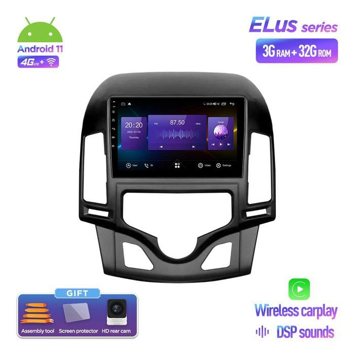 Radio android 12 Hyundai i30 07-12r gps bluetooth