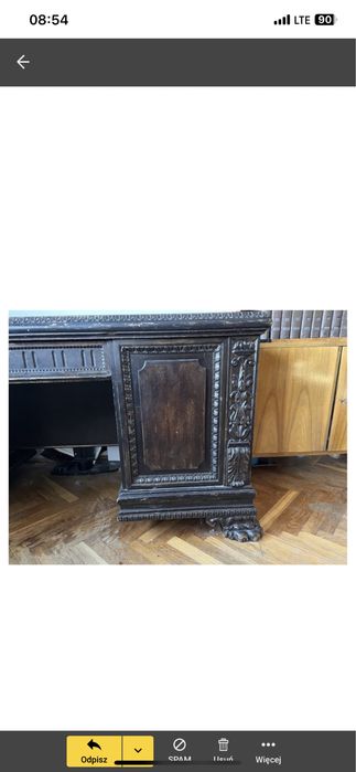Meble gabinetowe, rzeźbione