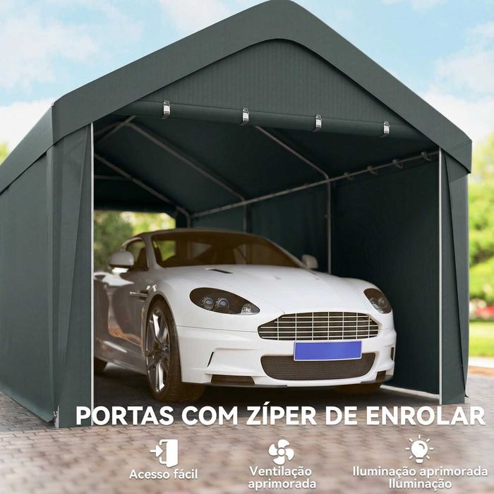 Garagem de exterior 590x300x280 cm portas 255x198 cm